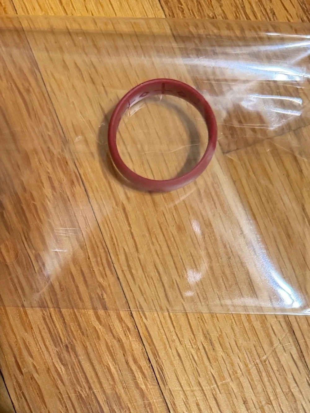 Black Silicone Ring for Men – Red